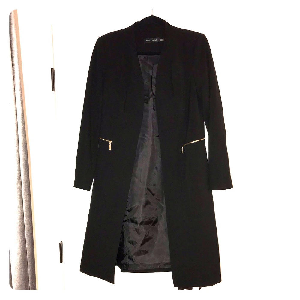 Ivanka Trump Long Black Duster Coat